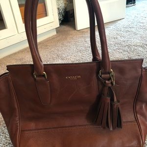All leather coach bag. Well loved.